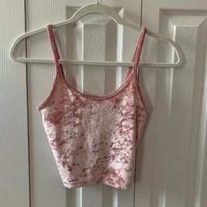 Pink Velvet Crop Top